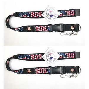 Houston Astros MLB Stars & Stripes Lanyard 2 Pack